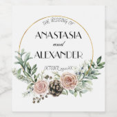 Étiquette de mariage élégant pour le vin. (Étiquettes simples)