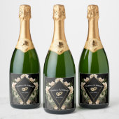 Étiquette de mariage élégante (Bouteilles)