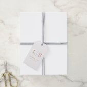 Étiquette de Mariage Élégante Beige Serif (Avec de la ficelle)
