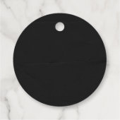 Étiquette de mariage élégante noire (Dos)