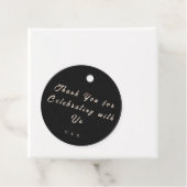 Étiquette de mariage élégante noire (En situation)