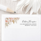 Étiquette de mariage en herbe de Pampas Boho flora (En situation)