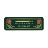 Étiquette de mariage épée dorée de fantasy médiéva (Devant)