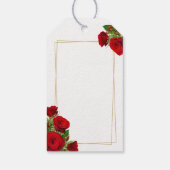 Étiquette de mariage espagnol Roses rouges or (Dos)