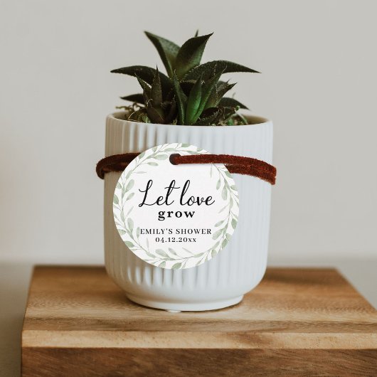 Étiquette de mariage, étiquette de faveur de douch