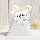Étiquette de mariage, étiquette de faveur de douch