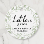 Étiquette de mariage, étiquette de faveur de douch (Devant)