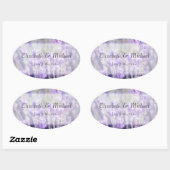 Étiquette de mariage Fleurs de lavande (Feuille)