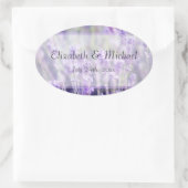 Étiquette de mariage Fleurs de lavande (Sac)