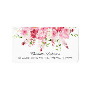 Étiquette de mariage floral Fleur de printemps