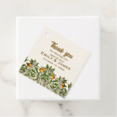 Étiquette de mariage Gold Orange Blossom (En situation)