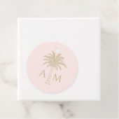 Étiquette de mariage initiale Palm (En situation)