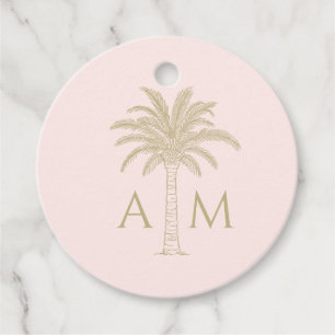 Étiquette de mariage initiale Palm