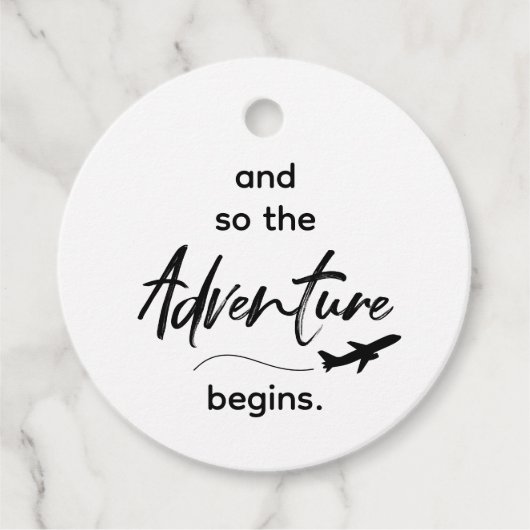 Étiquette de Mariage "L'Aventure Commence" (Devant)