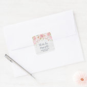 Étiquette de mariage Merci d'être passé Fleur Rust (Enveloppe)