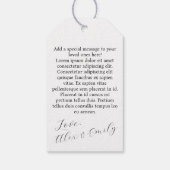 Étiquette de Mariage | Minimaliste (Dos)