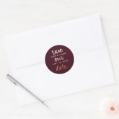 Étiquette de Mariage Moderne en Or Rose (Enveloppe)