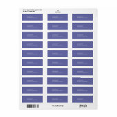 Étiquette de mariage moderne Scampi Violet (Feuille entière)