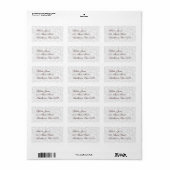 Étiquette de mariage personnalisable blanc dentell (Feuille entière)