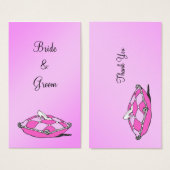 Étiquette de mariage personnalisée Coussin rose de (Devant & derrière)