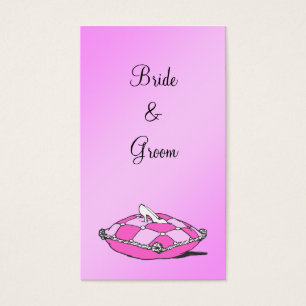 Étiquette de mariage personnalisée Coussin rose de