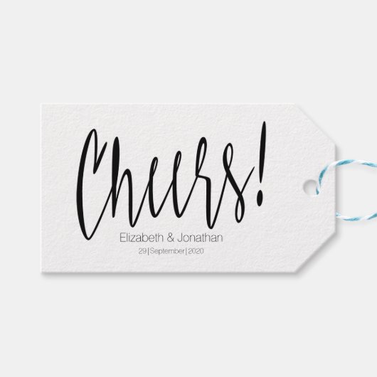 Étiquette de mariage pour célibataire (Devant (Horizontal))