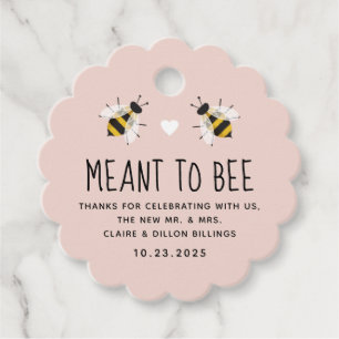 Étiquette de mariage pour le miel d'abeille rose p