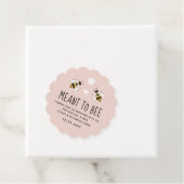 Étiquette de mariage pour le miel d'abeille rose p (En situation)
