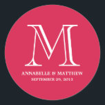 Étiquette de mariage préféré pour les monogrammes<br><div class="desc">Autres couleurs disponibles dans notre boutique !</div>