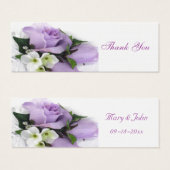 Étiquette de mariage Roses Violettes (Devant & derrière)