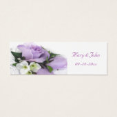 Étiquette de mariage Roses Violettes (Dos)