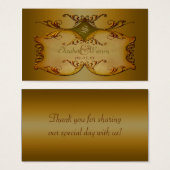 Étiquette de mariage Rouleaux de bronze (Devant & derrière)