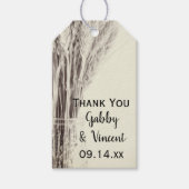 Étiquette de mariage rural d'orge séchée Favor (Devant)