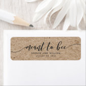 Étiquette de mariage Rustic Kraft censée être abei (En situation)
