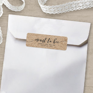 Étiquette de mariage Rustic Kraft censée être abei
