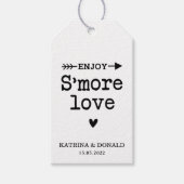 Étiquette de mariage Rustic White S'more Love (Devant)
