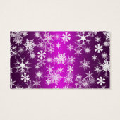 Étiquette de mariage violet et blanc Snowflakes Fa (Dos)