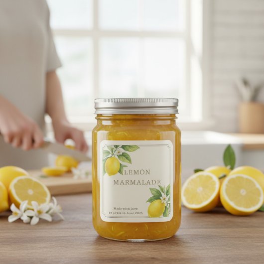Étiquette de Marmalade au citron fait maison