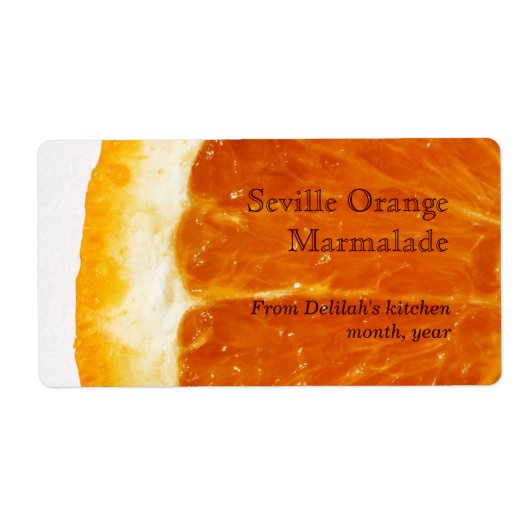 étiquette de marmelade d'orange de seville (Devant)