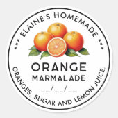 étiquette de marmelade d'orange maison pour la mis (Devant)