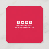 Étiquette de marque de boutique rouge et blanc mod (Dos)