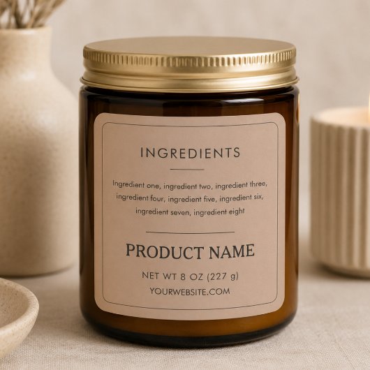 Étiquette de marque de produit ingrédients Minimal