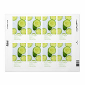 Étiquette de masque facial au concombre (Feuille entière)