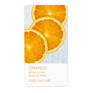 Étiquette de masque facial orange