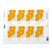 Étiquette de masque facial orange (Feuille entière)