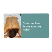 Étiquette de massage de pierre cool (Devant)