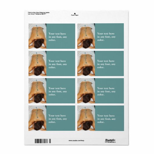 Étiquette de massage de pierre cool (Feuille entière)