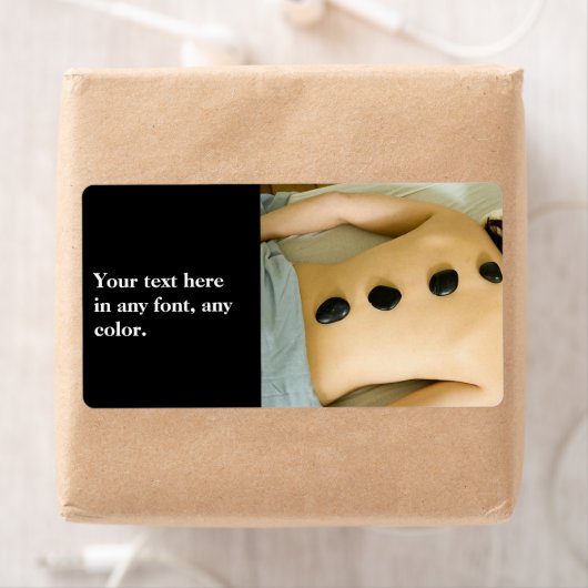 Étiquette de massage en pierre chaude (En situation)