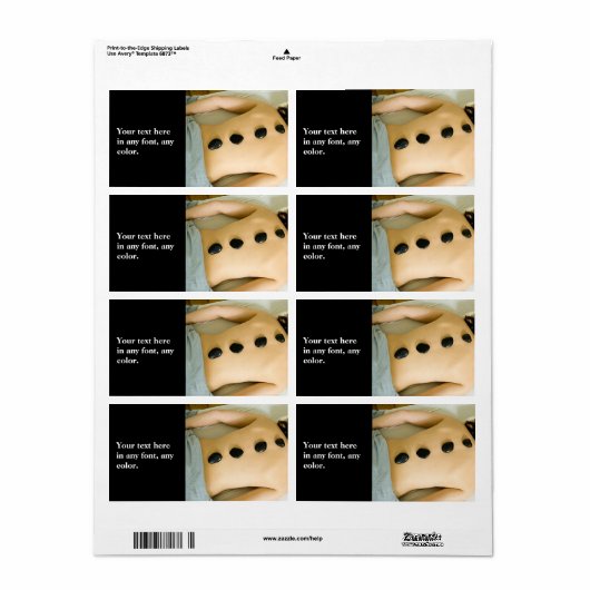 Étiquette de massage en pierre chaude (Feuille entière)