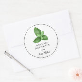 étiquette de menthe faite maison rien que pour vou (Enveloppe)